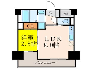 アドバンス江坂ラシュレの物件間取画像